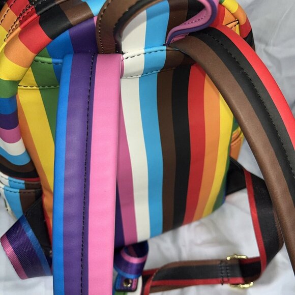 Loungefly Disney Mickey Mouse Pride Rainbow Mini Backpack NWOT - Picture 12 of 16